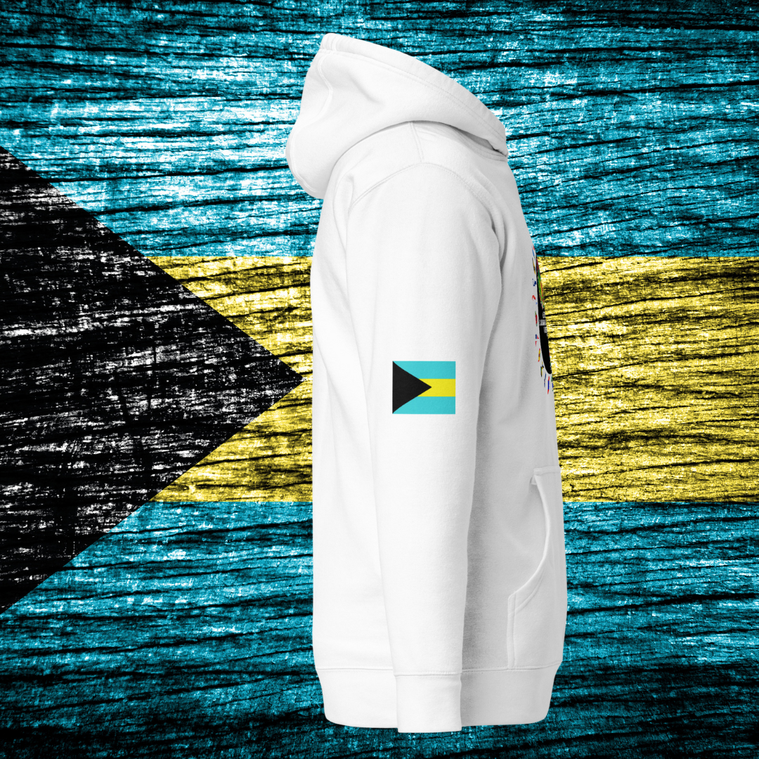 ACV Bahamas Flag Unisex Hoodie – White