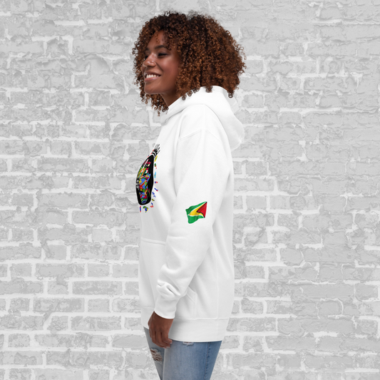 Guyana Gold Vibes Hoodie – White