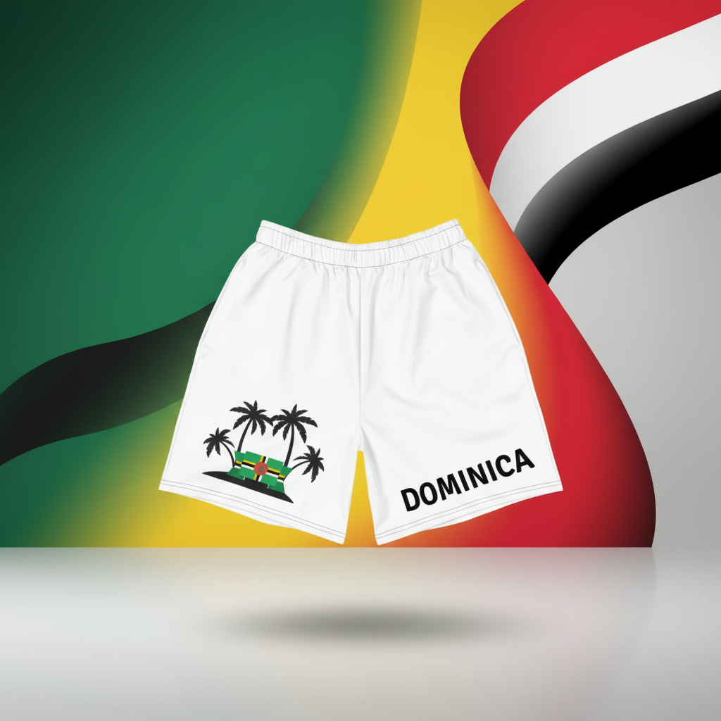 Dominica Isle Flow Men’s Long Athletic Shorts
