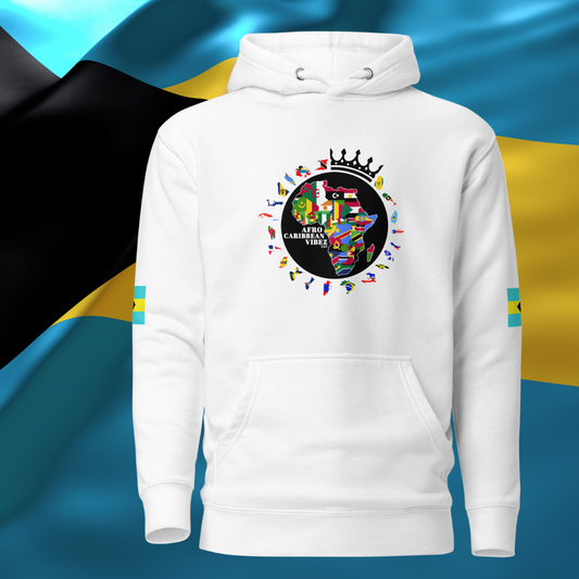 ACV Bahamas Flag Unisex Hoodie – White