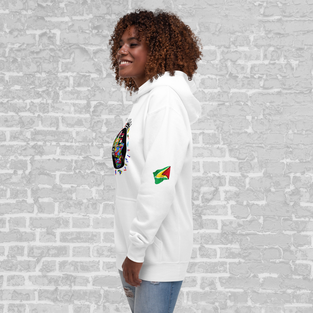 Guyana Gold Vibes Hoodie – White