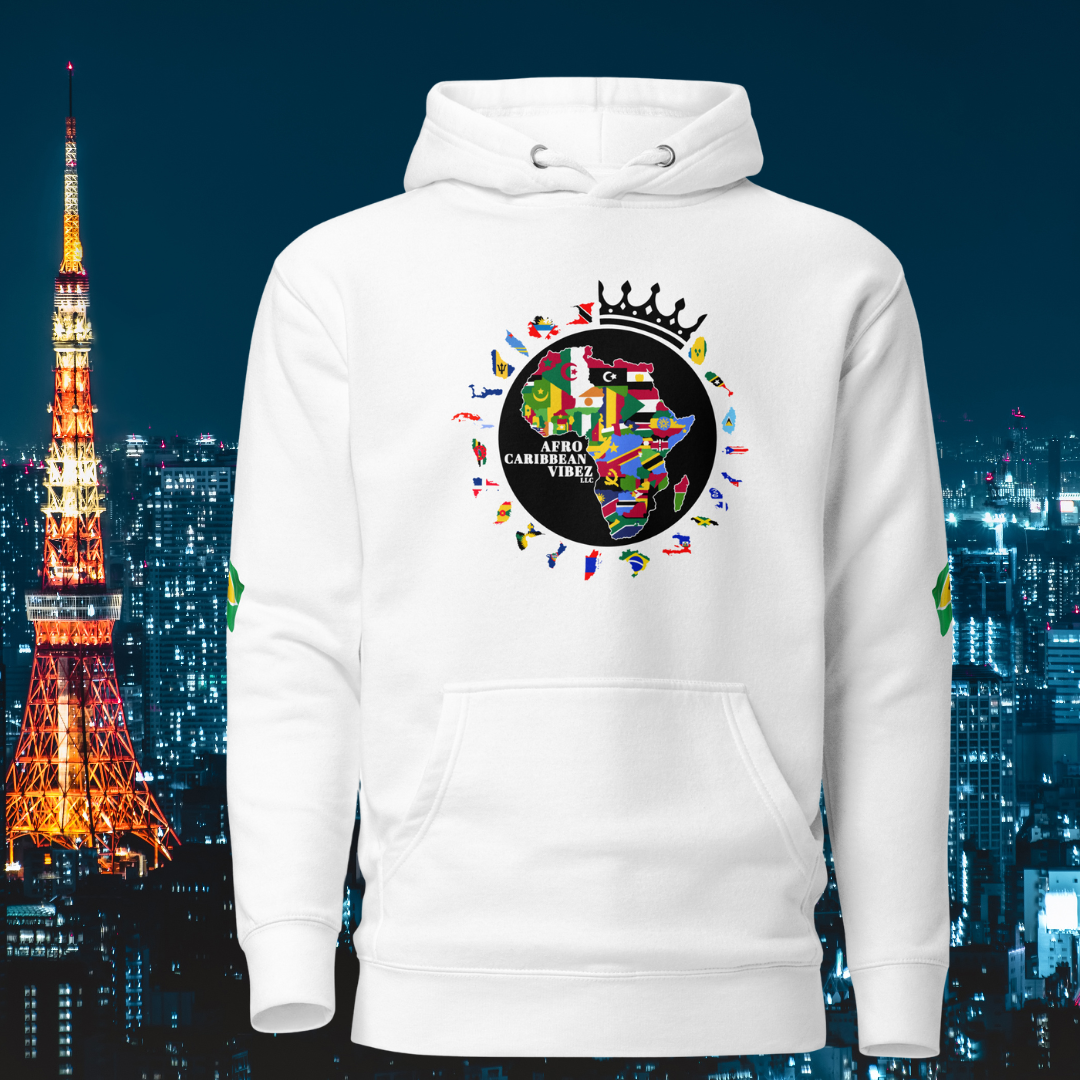 Guyana Gold Vibes Hoodie – White