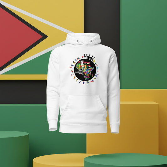 Guyana Gold Vibes Hoodie – White